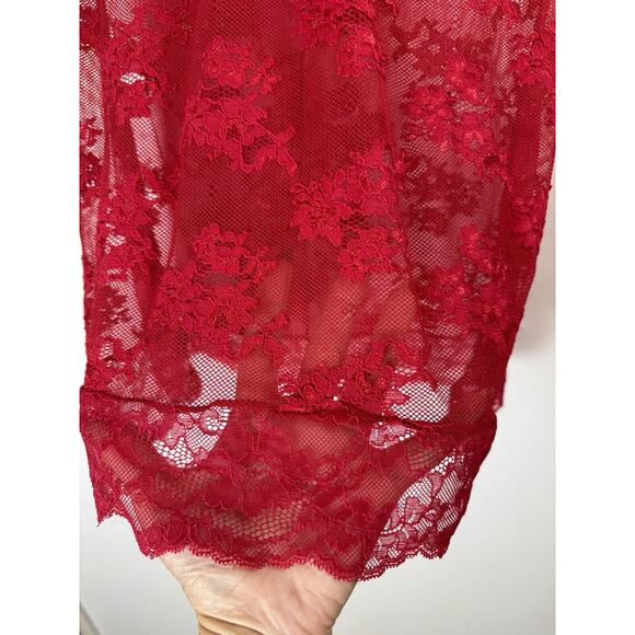 Vintage Victoria's Secret Stretch Lace Mini Dress Bombshell Coquette Flirty Y2K - Picture 2 of 10